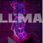 Светодиодный проекционный светильник ночник Мишка 3D